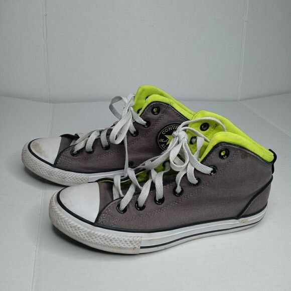 Converse high top gray sneakers size 5 - Picture 6 of 9